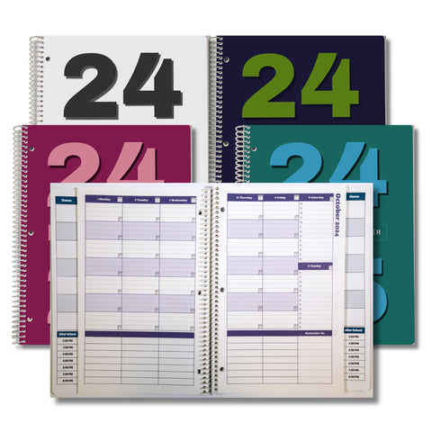 Order Out Of Chaos 2024-2025 Academic Planner, Daily, Weekly & Monthly Time Management School Agenda, Size 8.5x11 (Blue Lagoon)