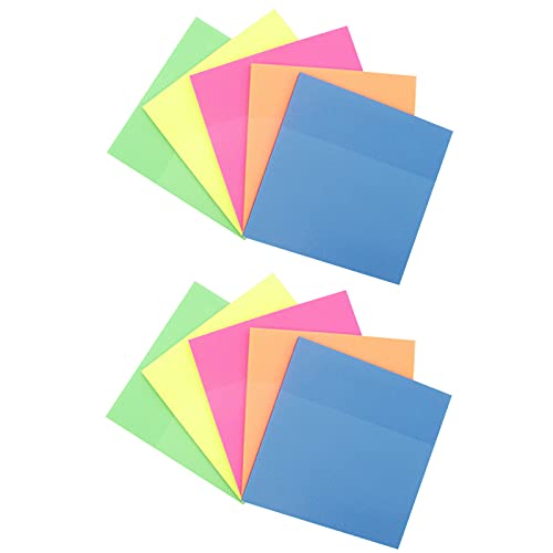 300 Psc Transparent Sticky Notes - Colorful Waterproof Post It