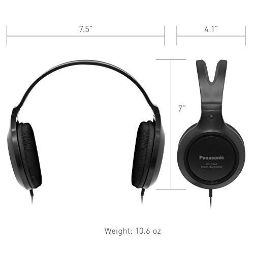 Full-Sized Over-the-Ear Lightweight Headphones Lo Panasonic RP-HT161-K