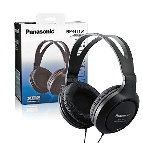 Panasonic Headphones RP-HT161-K Lo Over-the-Ear Full-Sized Lightweight
