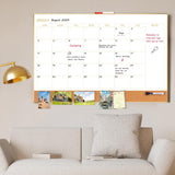 Dry Erase Calendar Whiteboard Cork Board Combo, 36"x24"