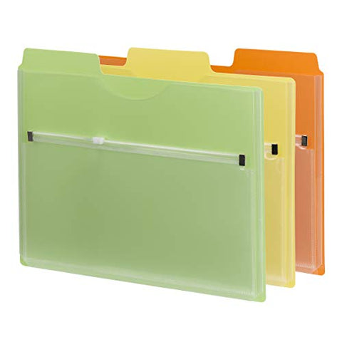 Smead Project Organizer with Zip Pouch, 1/3- Cut Tab, Letter Size, Ass