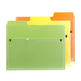 Smead Project Organizer with Zip Pouch, 1/3- Cut Tab, Letter Size, Assorted Colors, 3 per Pack (89618)