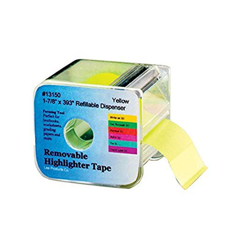 Removable Wide Highlighter Note Tape with Dispenser