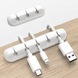 White Cable Clips, Cord Organizers