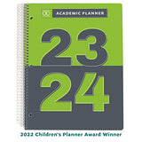 Order Out Of Chaos 2023-2024 Academic Planner, Daily, Weekly & Monthly Time Management School Agenda, Size 8.5x11 (July 2023-June 2024), Lime/Grey