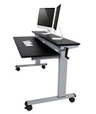 Crank Adjustable Sit to Stand Up Desk with Heavy Duty Steel Frame