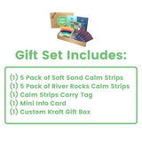 Calm Strips Gift Set - 10 Textured Sensory Adhesives + Carry Tag + Gift Packaging