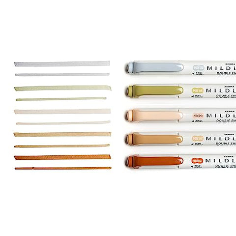  Zebra Pen Mildliner Double Ended Highlighter Set, Broad and  Fine Point Tips, Assorted Ink Colors, 25-Pack : Office Products