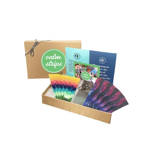 Calm Strips Gift Set - 10 Textured Sensory Adhesives + Carry Tag + Gift Packaging