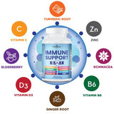 Immune Support Booster Supplement with Elderberry, Vitamin C and Zinc