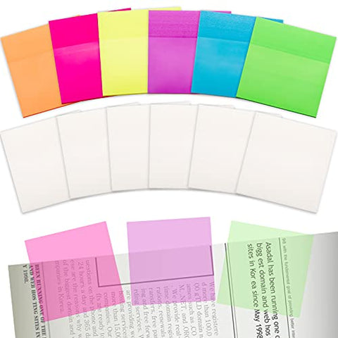 Transparent Colorful Sticky Notes (3 x 3 Inch)