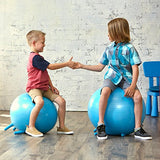 Gaiam Kids Stay-N-Play Children's Balance Ball - Flexible School Chair, Active Classroom Desk Seating with Stay-Put Stability Legs, Includes Air Pump