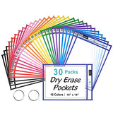 SUNEE Oversized Reusable Dry Erase Pocket Sleeves