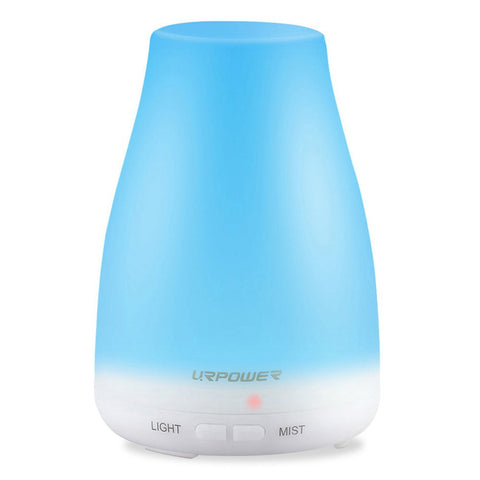 URPOWER Essential Oil Diffuser with Adjustable Mist Mode, Waterless Auto Shut-off and 7 Color LED Lights