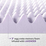 3 Inch Egg Crate Memory Foam Mattress Topper