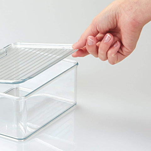 Small Plastic Box, Stackable Mini Plastic Storage Box with Lid